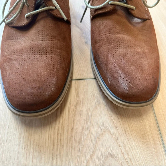 Freeman Men’s Oxford Loafer Dress Shoes Dorian Sz 9.5 Memory Foam Tan Brown - Picture 4 of 9